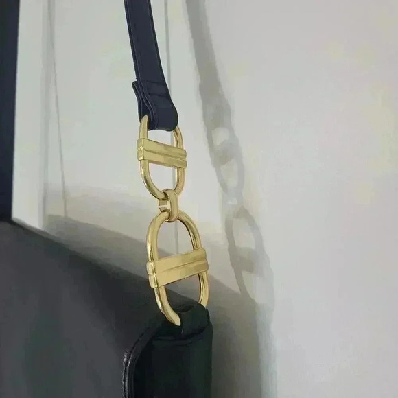 Charter Club Leather Black Purse with Gold Detail - Picture 3 of 15